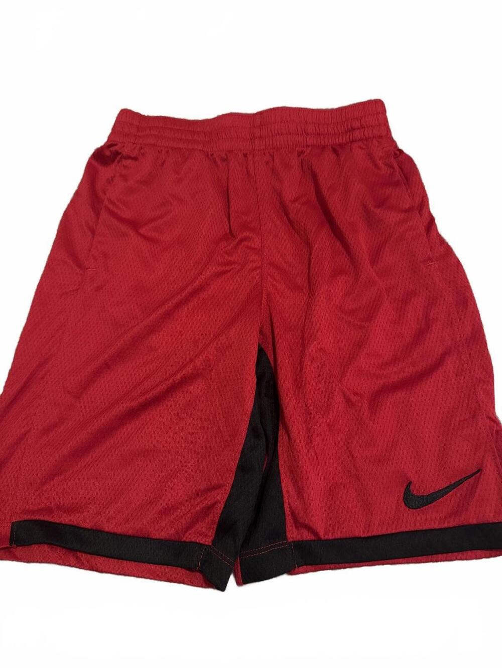 Nike Kids Red Dri-FIT Athletic Shorts L - Comfortable Basketball Gym